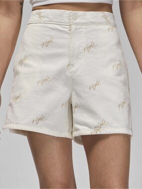 Jordan brand 'Flight' White/Beige Jean Shorts - Women’s Small
